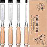 GREBSTK 4-Piece Professional Wood Chisel Set, Chrome Vanadium
