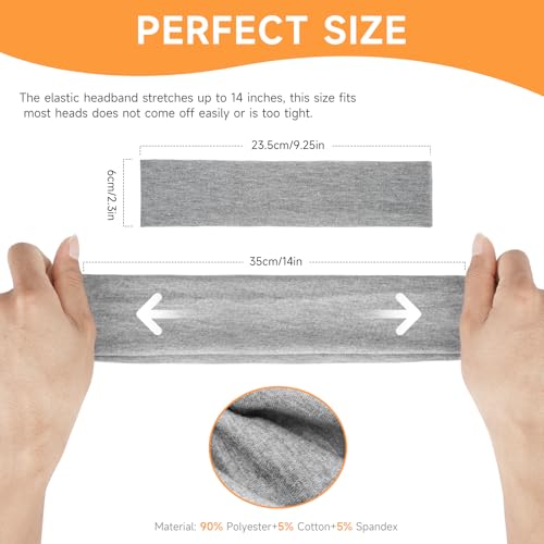 8-Pack Non-Slip Workout Headbands for Women