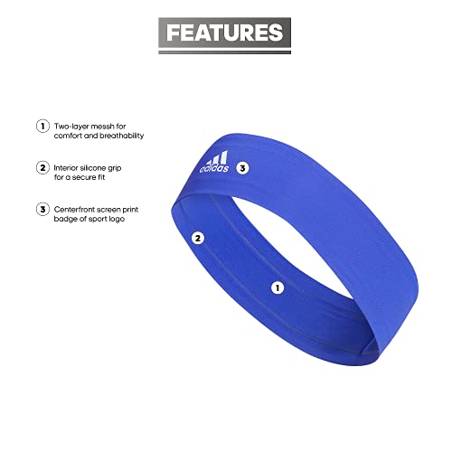 Adidas Alphaskin 2.0 Elastic Headband - Royal Blue