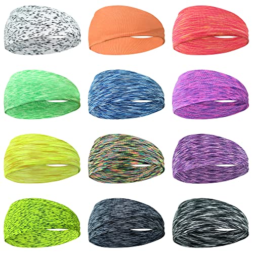 CÉLLOT 12 Color Breathable Athletic Sweat Headbands