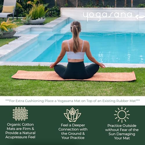 Organic Cotton Non-Slip Yoga Mat - 24x72 Inches