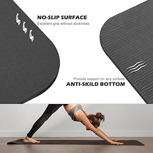 Eco-Friendly Non-Slip Yoga Mat with Alignment Marks