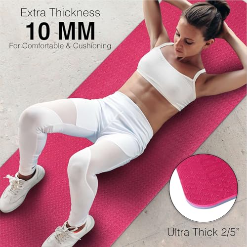 Extra Thick Non-Slip Yoga Mat with Strap
