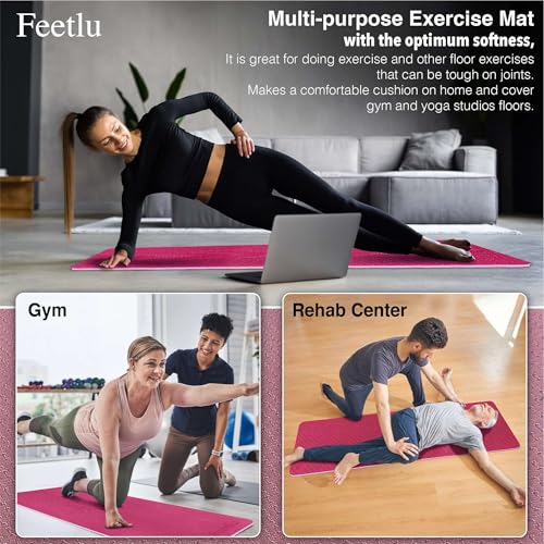 Extra Thick Non-Slip Yoga Mat with Strap
