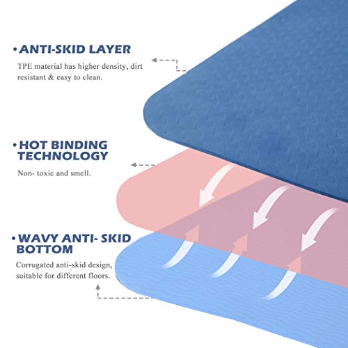 Extra Thick Non-Slip Yoga Mat with Sling