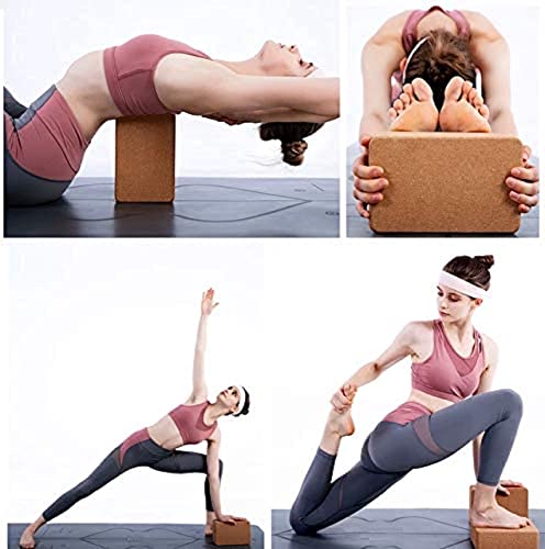 Natural Cork Yoga Blocks 2-Pack - Non-Slip Support