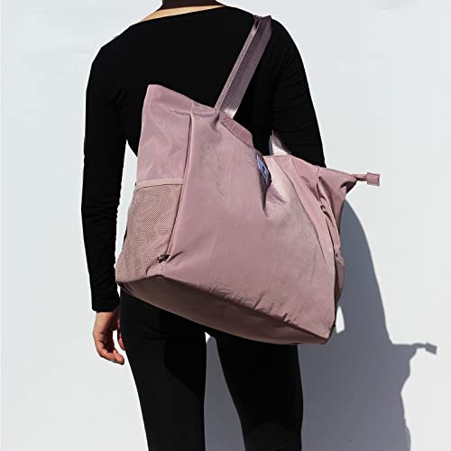 Stylish Pinkish Purple Yoga Mat Tote Bag