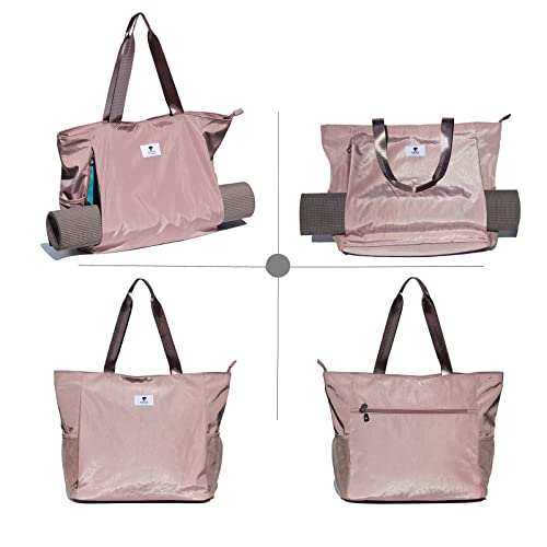 Stylish Pinkish Purple Yoga Mat Tote Bag