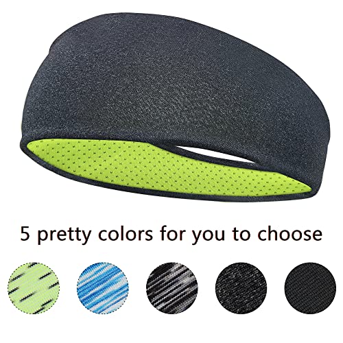 5 Pack Men's Breathable Sports Headbands for Fitness