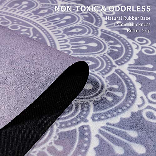 SNAKUGA Non-Slip Travel Yoga Mat with Carry Bag