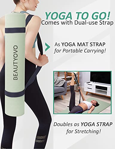 Extra Wide Non-Slip Yoga Mat with Strap