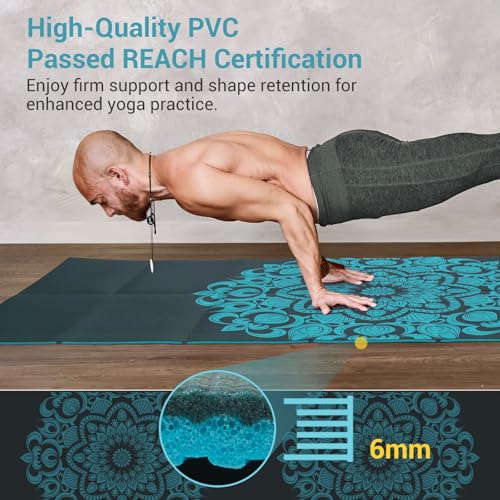 Aovalre Foldable Non-Slip Yoga Mat 72"x31