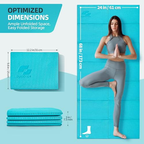 Foldable Non-Slip Yoga Mat with Storage Bag