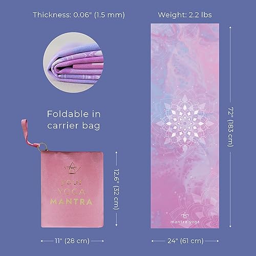 Foldable 1.5mm Yoga Travel Mat with Bag