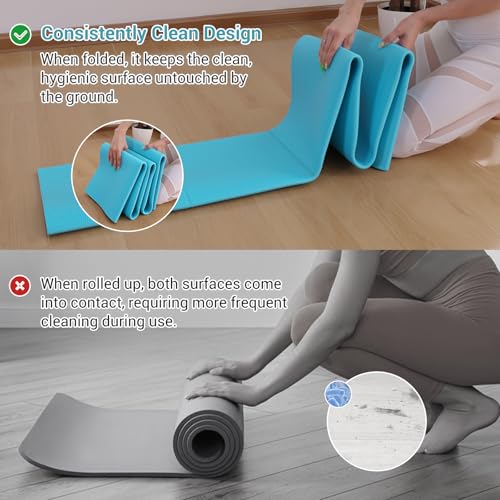 Aovalre Foldable Non-Slip Yoga Mat 72"x31