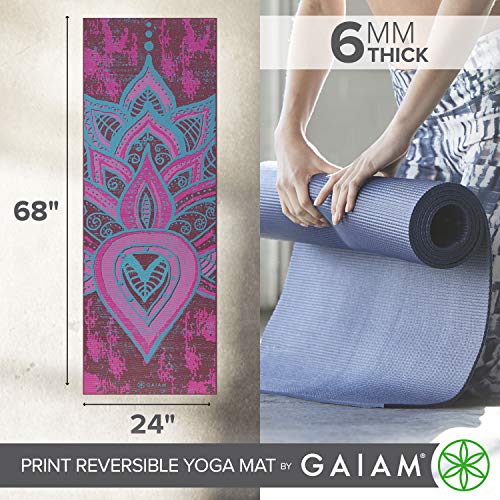 Gaiam Extra Thick Reversible Yoga Mat - Be Free