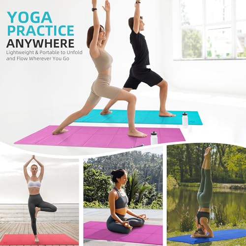 Foldable Non-Slip Yoga Mat with Storage Bag