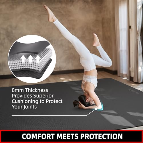 Large Anti-Slip Yoga Mat with Carrying Straps