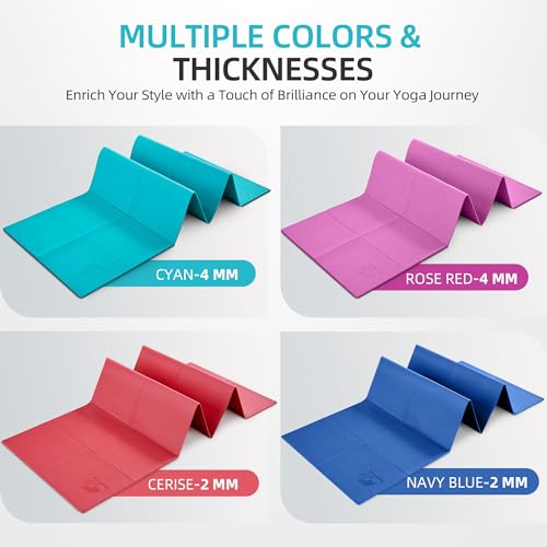 Foldable Non-Slip Yoga Mat with Storage Bag