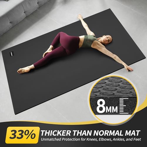 CAMBIVO Extra Thick Non-Slip Yoga Mat 6'x4