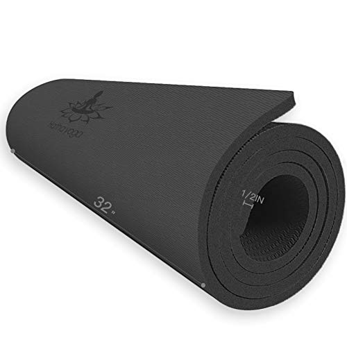 Extra Thick Eco-Friendly Hatha Yoga Mat - Black
