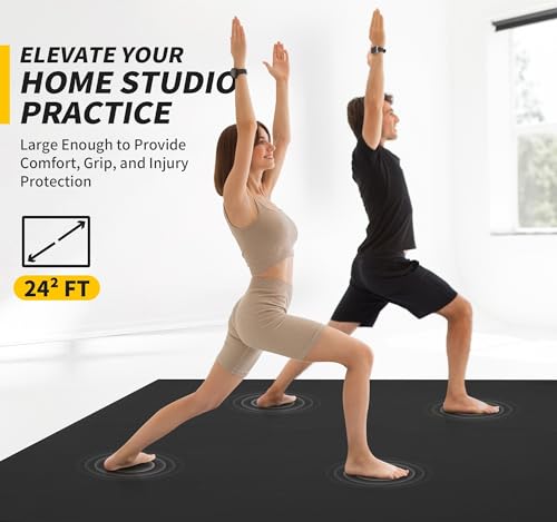 CAMBIVO Extra Thick Non-Slip Yoga Mat 6'x4
