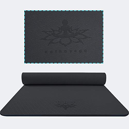 Extra Thick Eco-Friendly Hatha Yoga Mat - Black