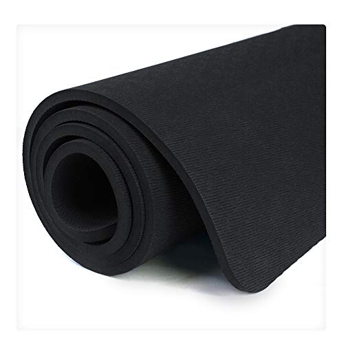 Extra Thick Eco-Friendly Hatha Yoga Mat - Black
