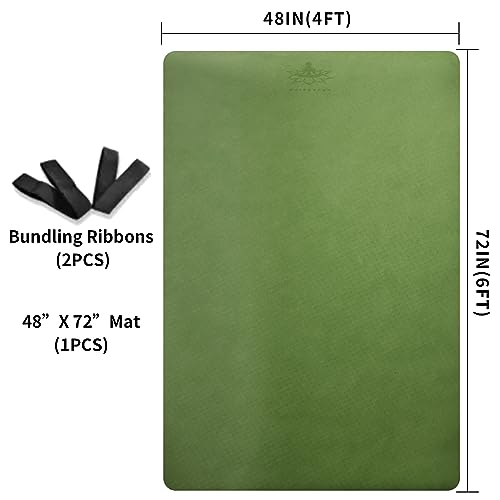 Extra Thick Non-Slip Hatha Yoga Mat - Green