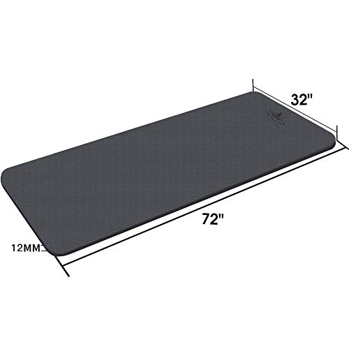 Extra Thick Eco-Friendly Hatha Yoga Mat - Black