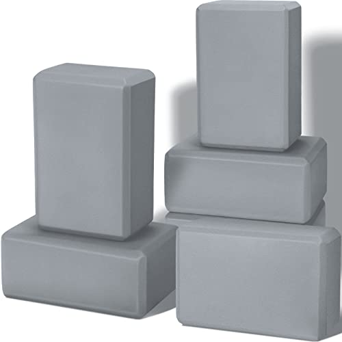 6 Pack Non-Slip EVA Yoga Blocks for Beginners