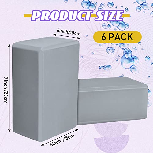 6 Pack Non-Slip EVA Yoga Blocks for Beginners