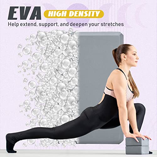 6 Pack Non-Slip EVA Yoga Blocks for Beginners