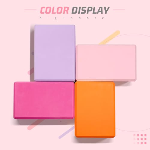 Supportive Pink EVA Foam Yoga Blocks - 2 Pack