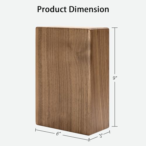 Premium Walnut Yoga Block - Eco-Friendly 9"x6"x3