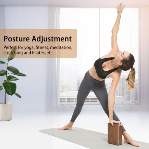 Premium Walnut Yoga Block - Eco-Friendly 9"x6"x3
