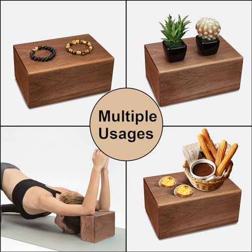Premium Walnut Yoga Block - Eco-Friendly 9"x6"x3