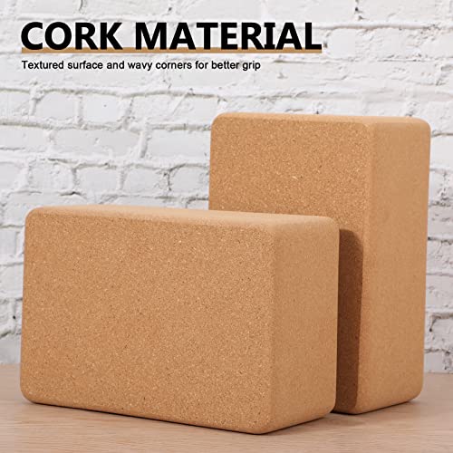 Leitee 4-Pack Non-Slip Cork Yoga Blocks