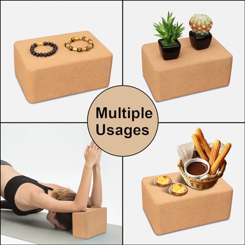 Eco-Friendly Hatha Yoga Cork Block - 9"x6"x3