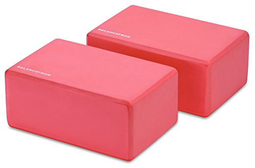 High Density Yoga Blocks Set of 2 - Red