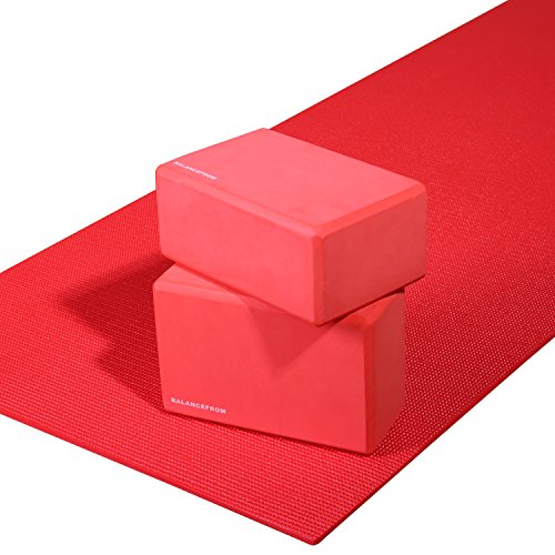 High Density Yoga Blocks Set of 2 - Red