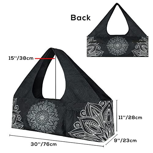 Large Yoga Mat Bag with Strap and Pockets