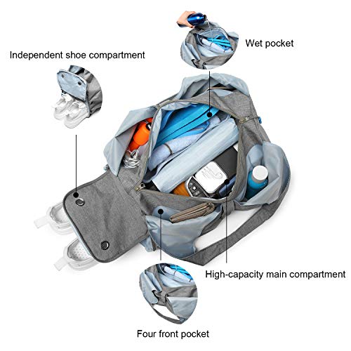 Y.U.M.C. Women’s Travel Yoga Gym Bag - Grey