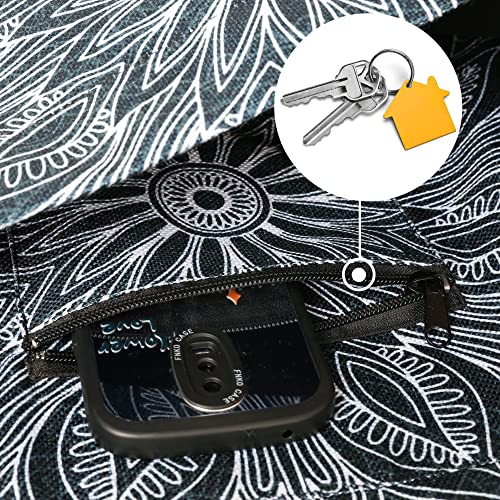 Mandala Black Yoga Mat Tote Bag with Pockets