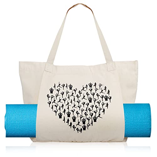 Saintrygo Canvas Yoga Mat Carrier Tote Bag