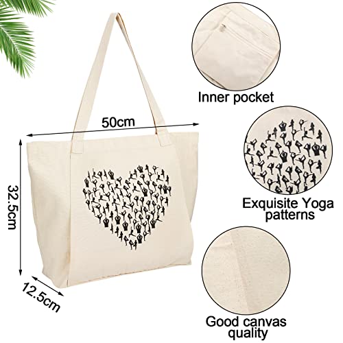 Saintrygo Canvas Yoga Mat Carrier Tote Bag