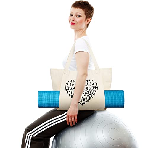 Saintrygo Canvas Yoga Mat Carrier Tote Bag