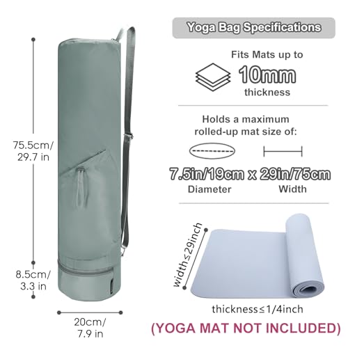 Multi-Functional Yoga Mat Carrier Bag - Grey