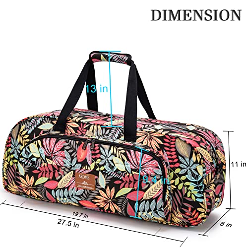 AROME Canvas Yoga Mat Bag with Wet Pocket