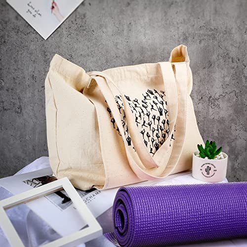Saintrygo Canvas Yoga Mat Carrier Tote Bag